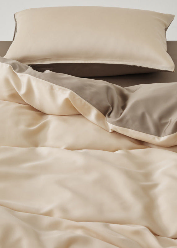 Adeline Pastel Silky TENCEL Bedding Set - Coffee