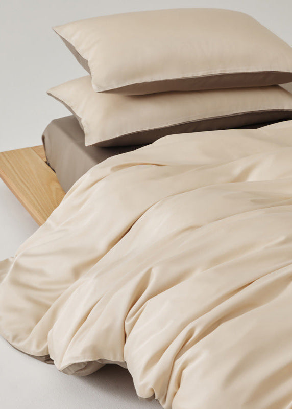 Adeline Pastel Silky TENCEL Bedding Set - Coffee