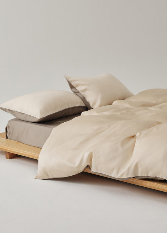 Adeline Pastel Silky TENCEL Bedding Set - Coffee