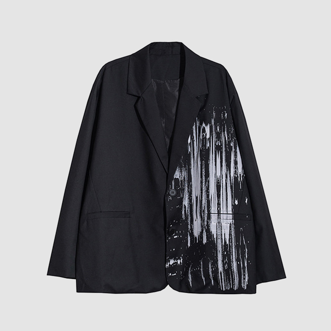 Blazer con diseño de tinta salpicada
