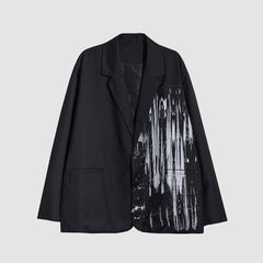 Blazer con diseño de tinta salpicada