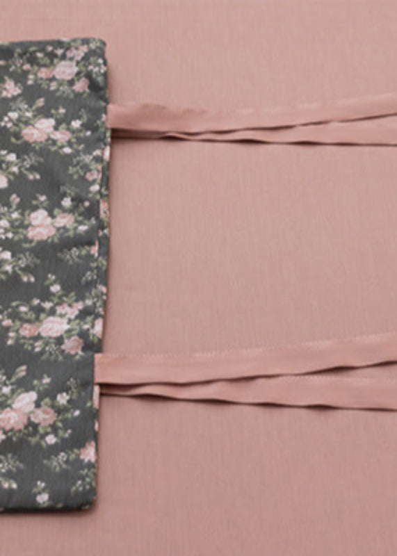 Celia Cottage Ribbon Bow Tie Floral Bedding Set - Pink