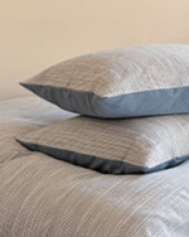 Emma Duo Striped Jacquard Bedding Set - Cream