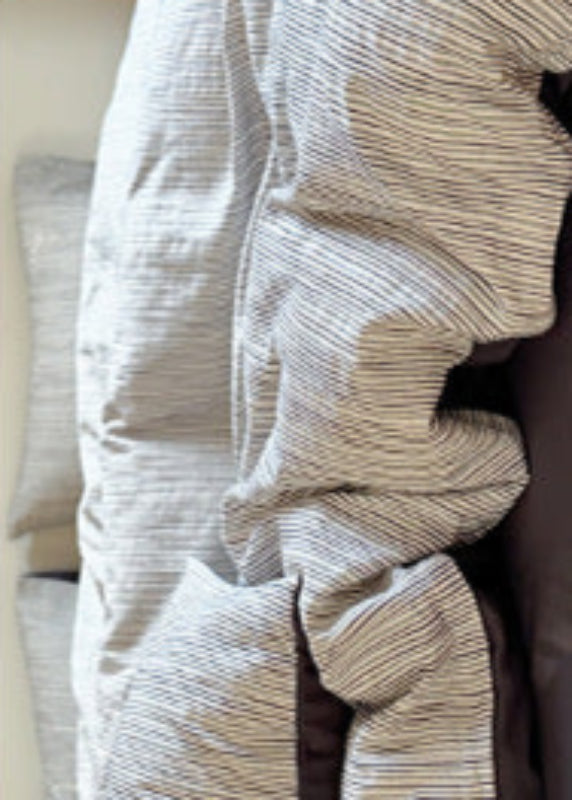 Emma Duo Striped Jacquard Bedding Set - Light Pink