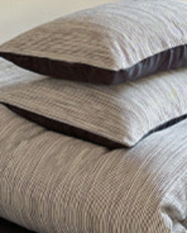 Emma Duo Striped Jacquard Bedding Set - Cream