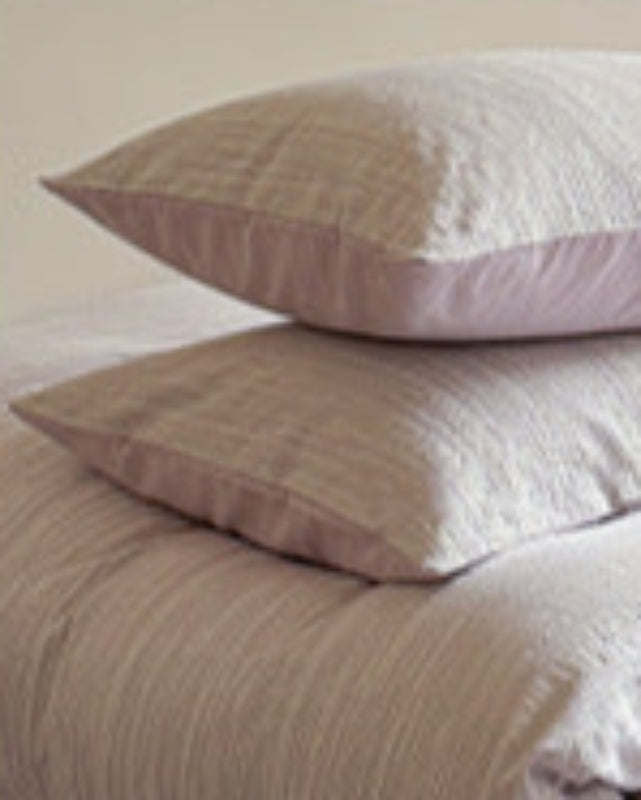 Emma Duo Striped Jacquard Bedding Set - Light Pink