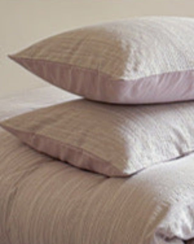 Emma Duo Striped Jacquard Bedding Set - Cream