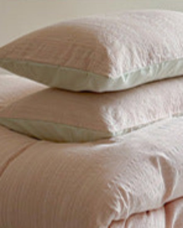 Emma Duo Striped Jacquard Bedding Set - Cream