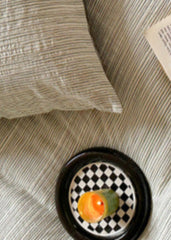 Emma Duo Striped Jacquard Bedding Set - Green