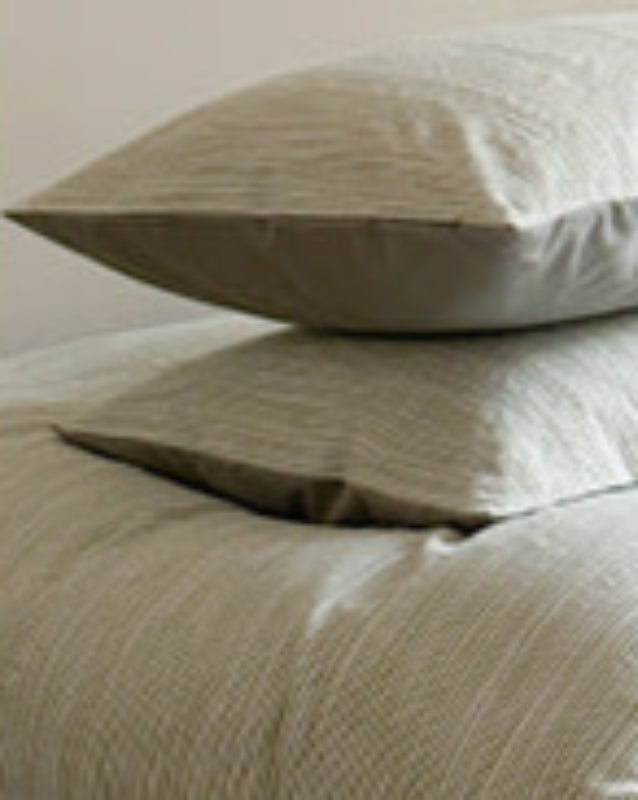 Emma Duo Striped Jacquard Bedding Set - Cream