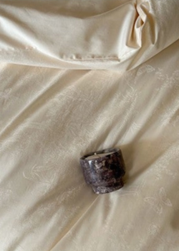 Elise French Lace Jacquard Satin Bedding Set - Dark Gray