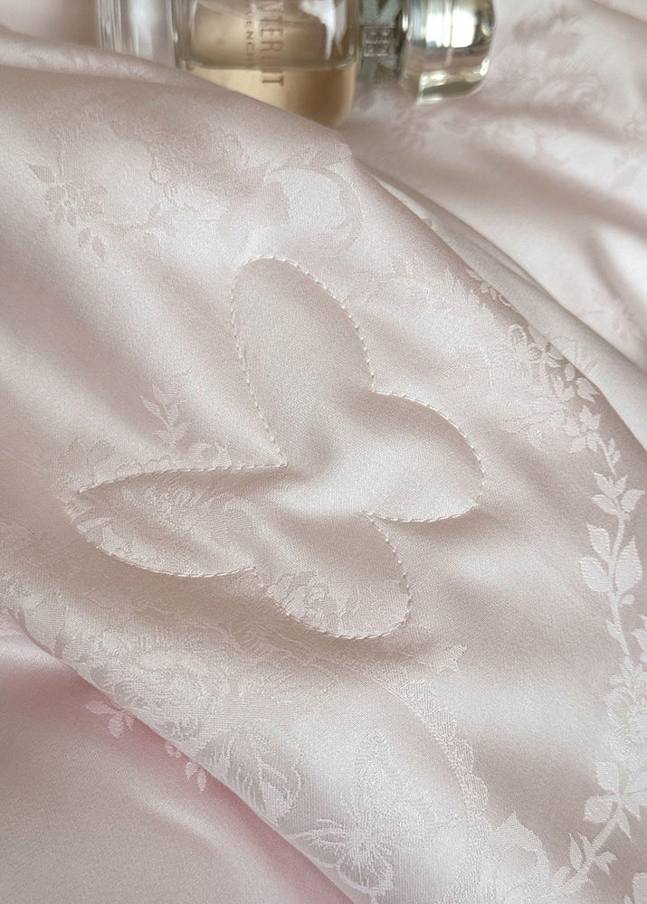 Josette Floral Silky TENCEL Ruffle Bedding Set - Pink