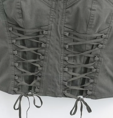 SMOKE Lace Up Corset