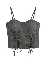 SMOKE Lace Up Corset