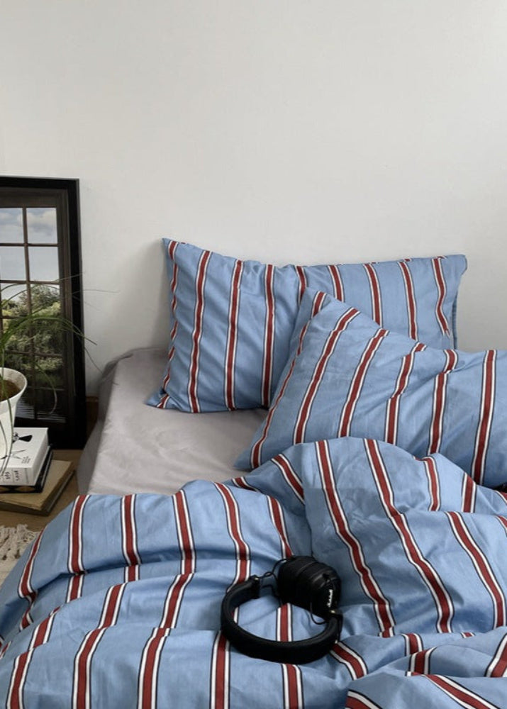 Liam Striped Bedding Set - Brown