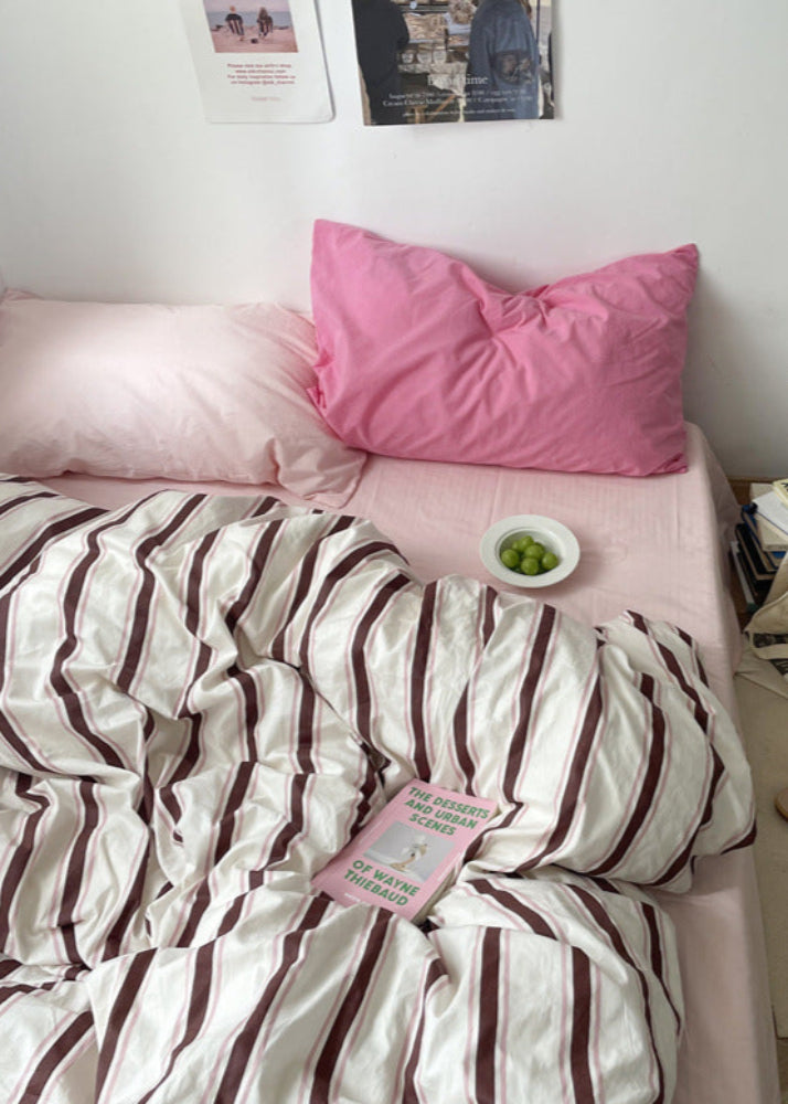 Liam Striped Bedding Set - Brown