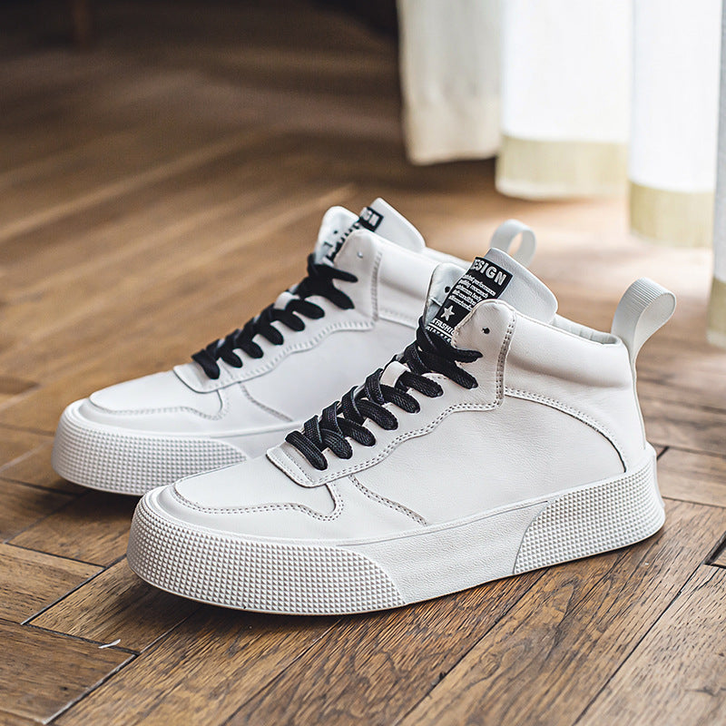 Men's Board Trendy Joker White Sneakers