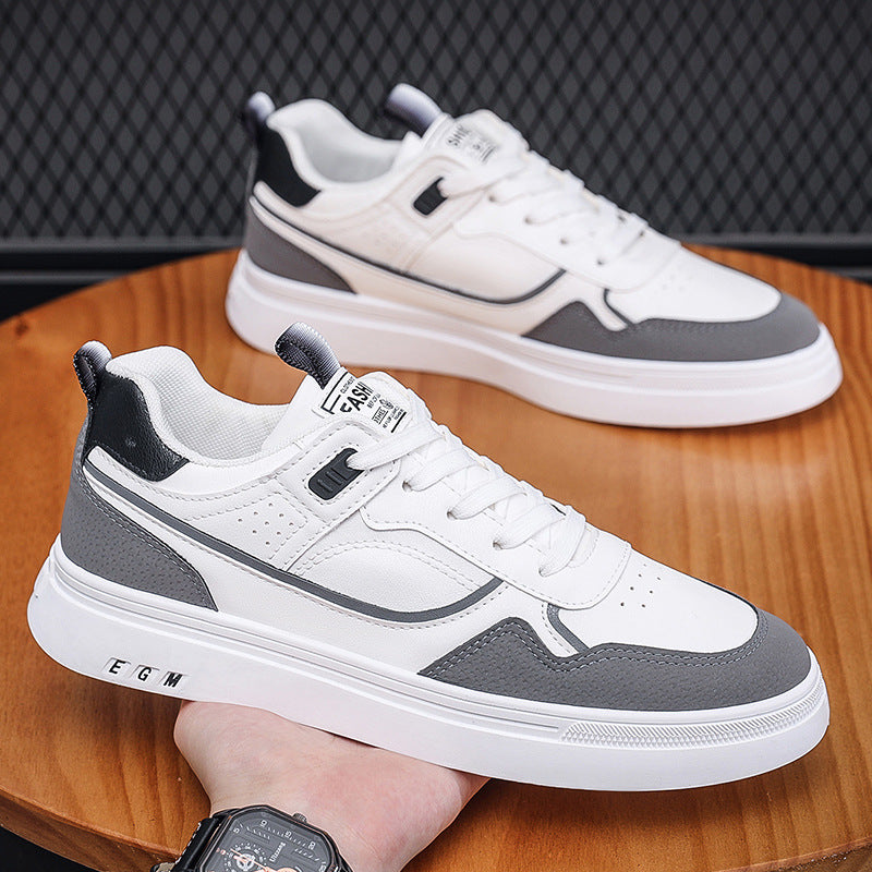 Elegant Men's Board White Lightweight Sneakers