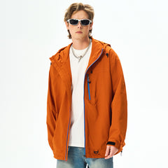 Stand Collar Zip-Up Plain Bomber Jacket