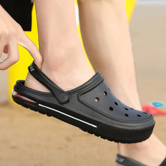 Chanclas de plataforma resistentes para exteriores con agujeros para vacaciones en la playa