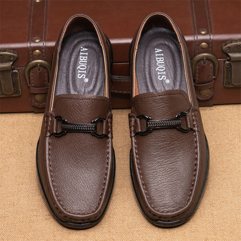 Men's Tods Summer Breathable Trendy First Layer Cowhide Loafers