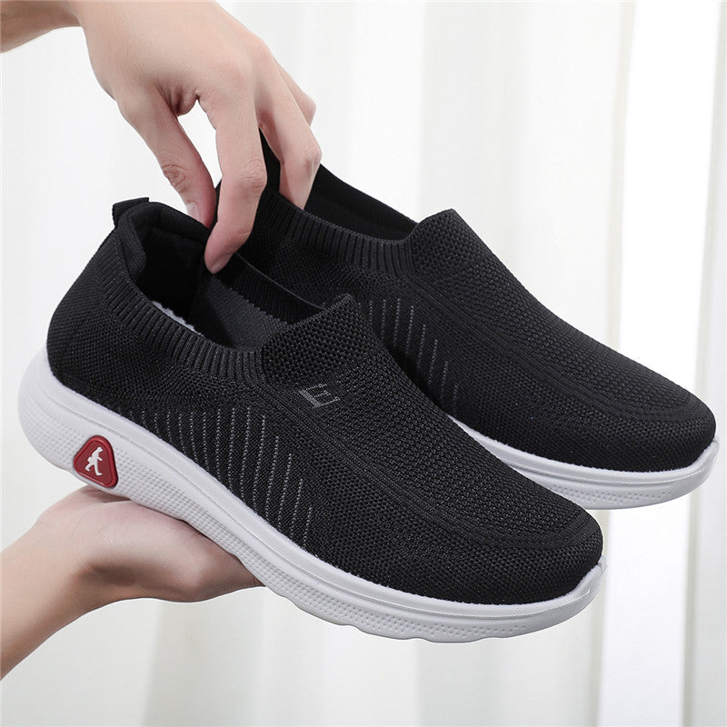 Klassische Slip-on-Canvas-Schuhe aus altem Stoff für Papa