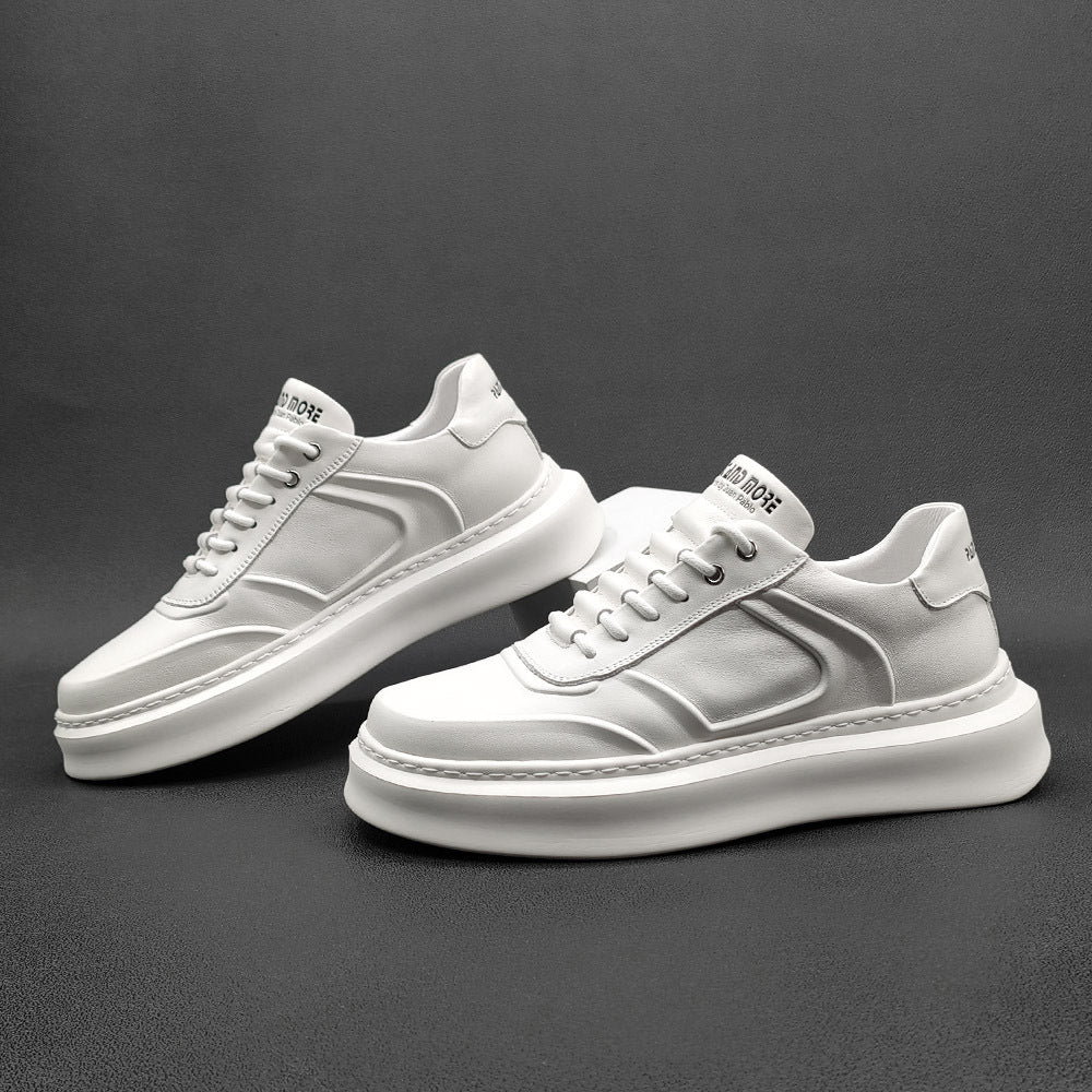 Men's White Affordable Luxury Board Sneakers