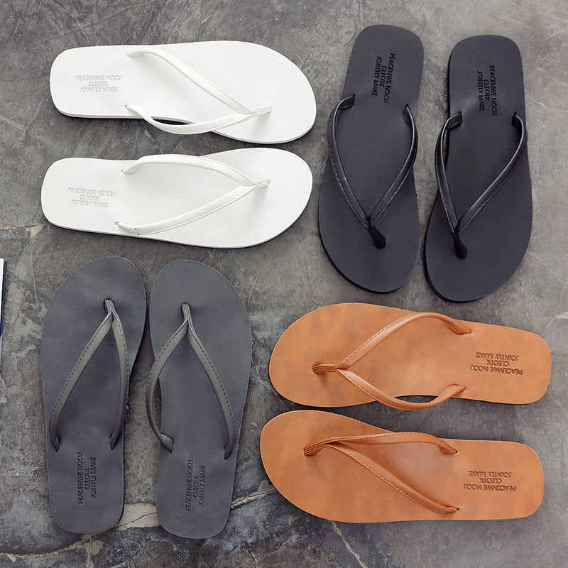 Sandalias planas y sencillas de verano para parejas, cómodas y de estilo masculino y femenino.