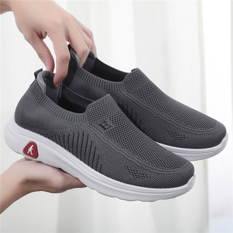 Klassische Slip-on-Canvas-Schuhe aus altem Stoff für Papa