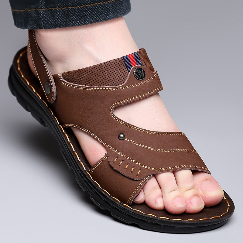 Durable Men's Beach Platform Korean Style Sandals