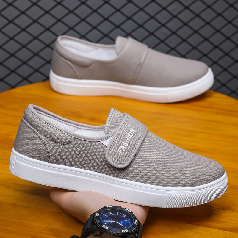 Men's Large Versatile Korean Style Trendy Velcro Sneakers