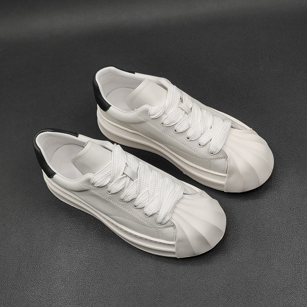 Men's Mcqueen White Trendy Versatile Sports Top Layer Sneakers