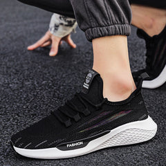 Men's Autumn Thick Surface Flying Woven Running Casual Shoes