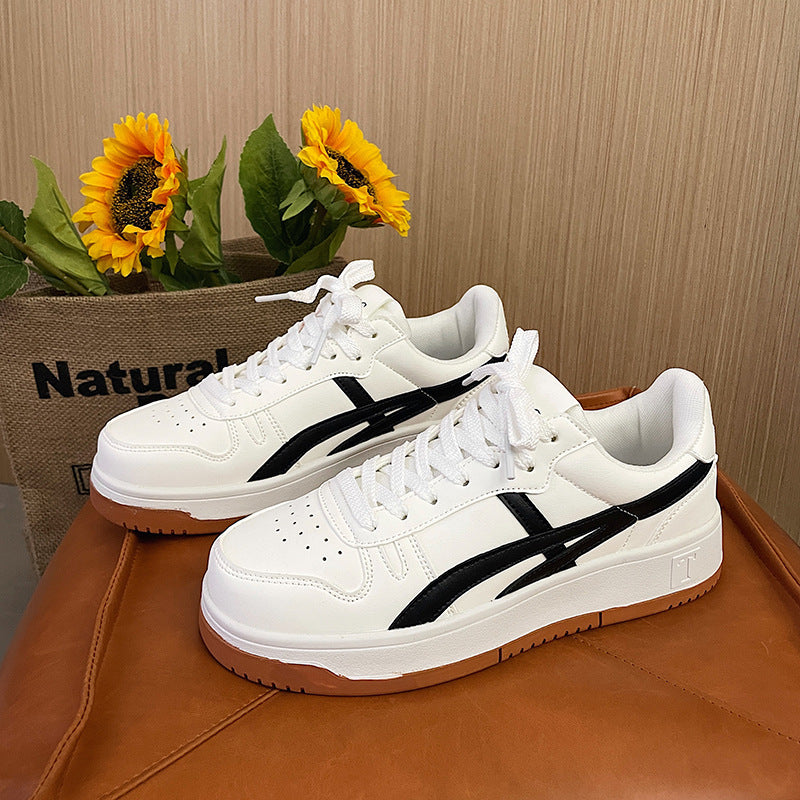 Women's & Men's Retro White College Style Pumps Trendy Sneakers