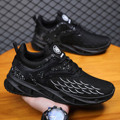 Men's Flying Woven Lace Up Round Toe Sneakers