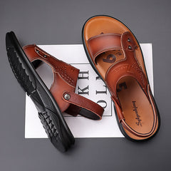 Casual Men's Beach Summer Cowhide Vietnam Sandals