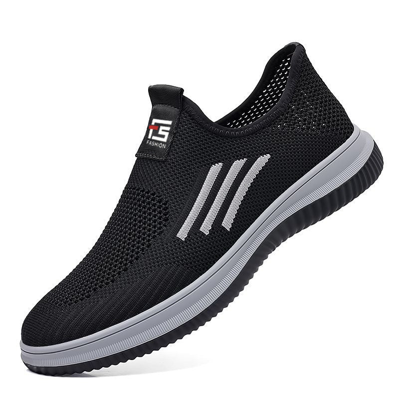 Men's Slip-on Flying Woven Breathable Mesh Summer Driving Sneakers