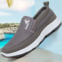 Leichte, atmungsaktive Slip-on-Schuhe aus Canvas mit alter Mesh-Oberfläche für Herren