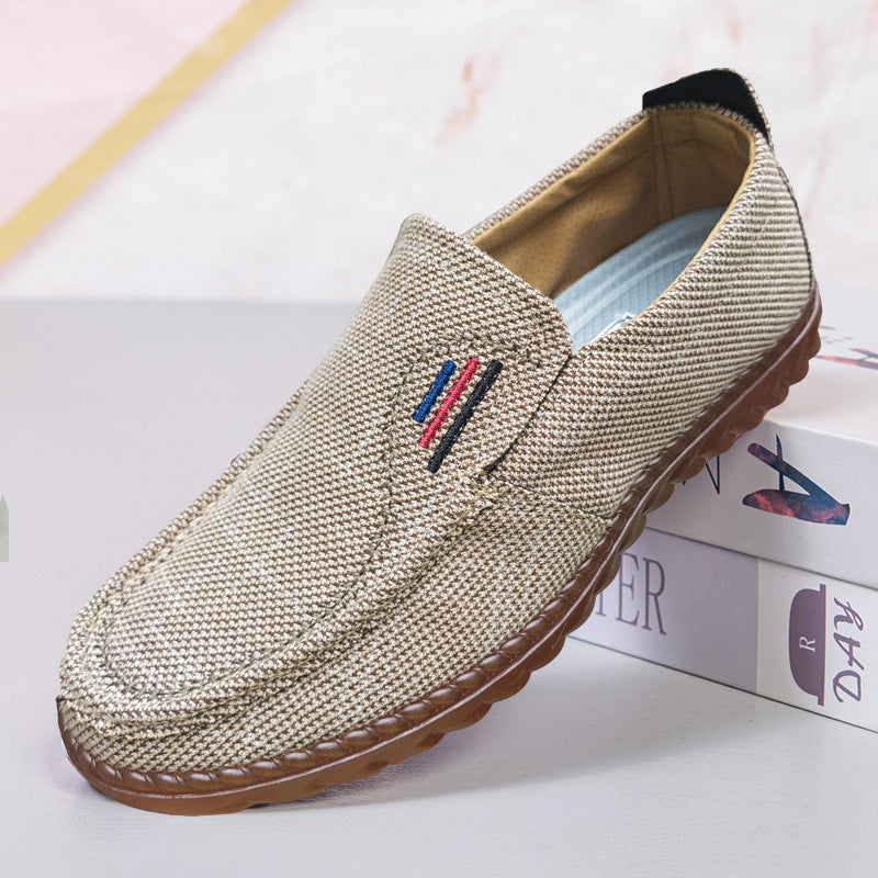 Zapatos casuales transpirables de tela vieja para hombre