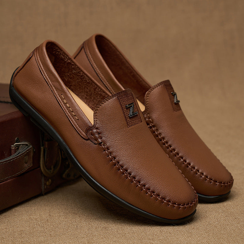 Graceful Herren Echt Weiß Schöne Loafer