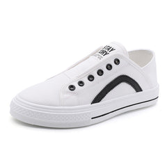 Pretty Men's Summer White Slip-on Lazy Canvas Shoes