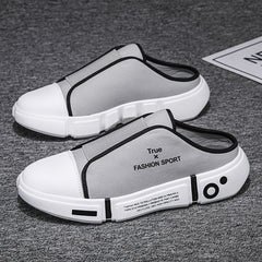 Men's Korean Slip-on Breathable Lazy White Sandals