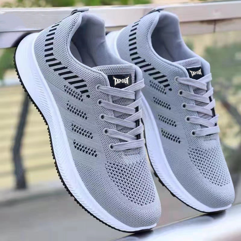 Men's Autumn Running Flying Woven Breathable Casual Shoes