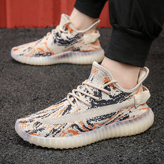 Women's & Men's Breathable Flying Woven Couple Lightweight Trendy Sneakers