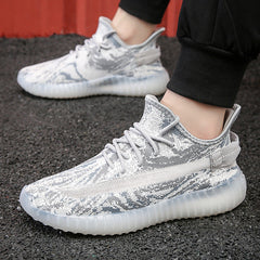 Women's & Men's Breathable Flying Woven Couple Lightweight Trendy Sneakers