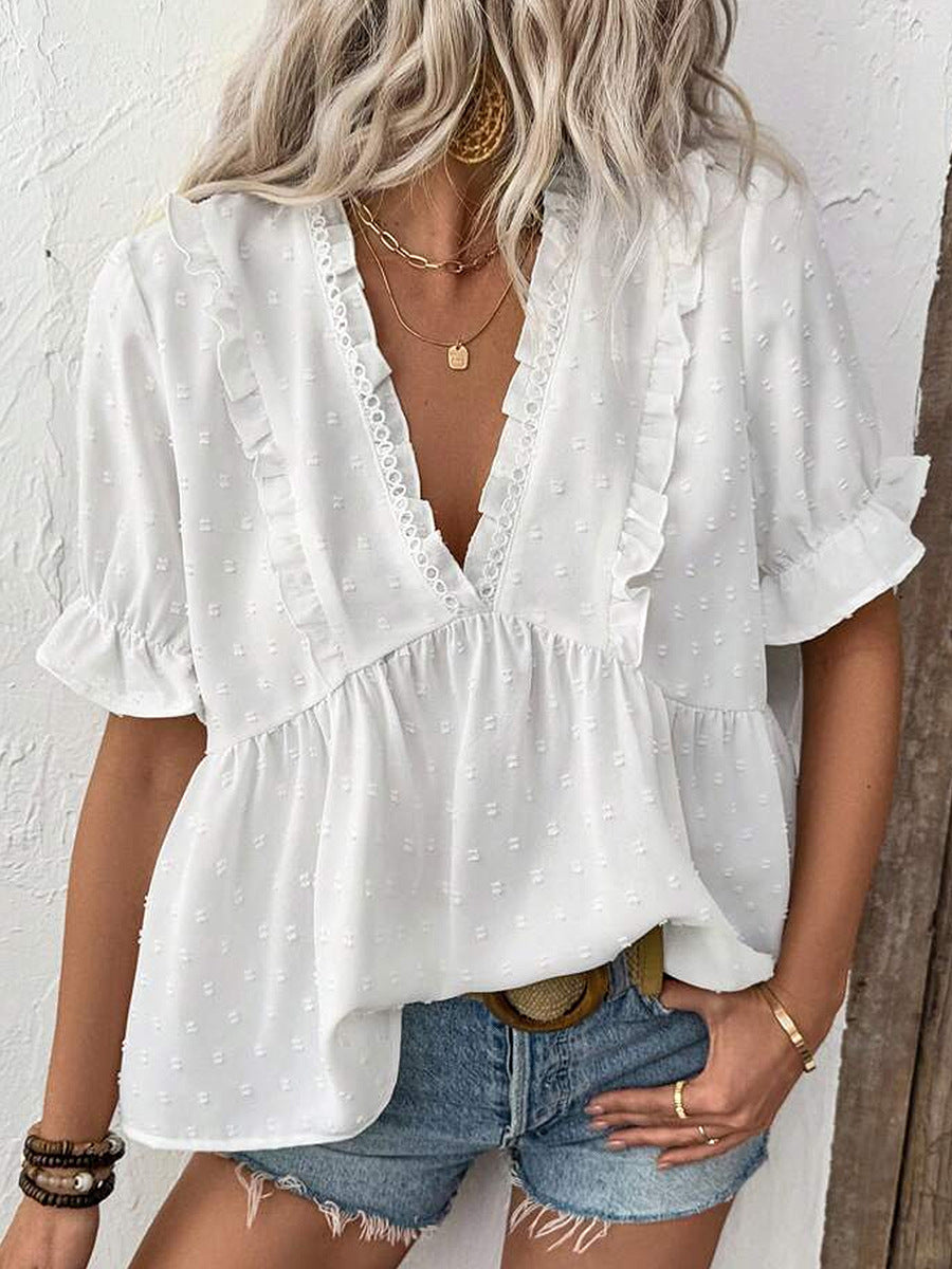 Loose Short-Sleeved Lazy Style Shirt