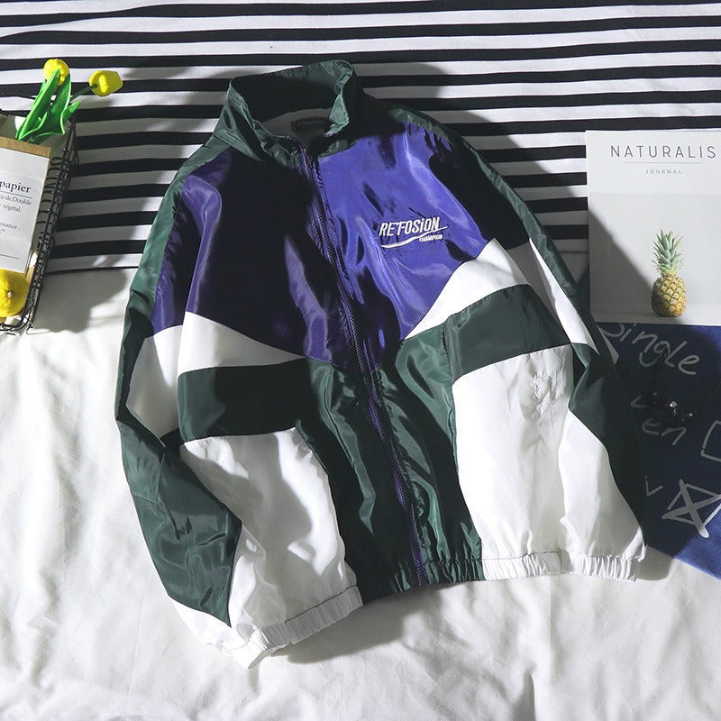 Colorblock Sports Windbreaker Jacket