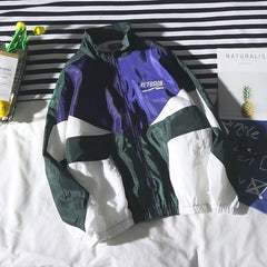 Colorblock Sports Windbreaker Jacket