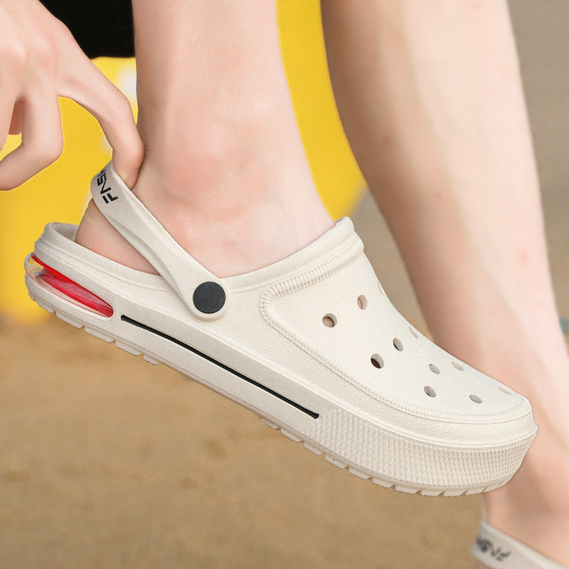 Chanclas de plataforma resistentes para exteriores con agujeros para vacaciones en la playa