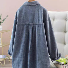 Loose Single-Breasted Denim Jacket